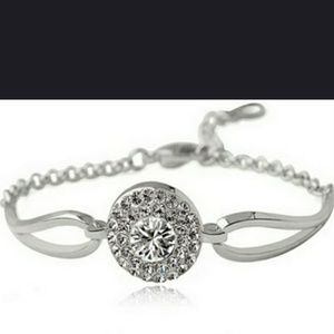 Crystal silver bracelet